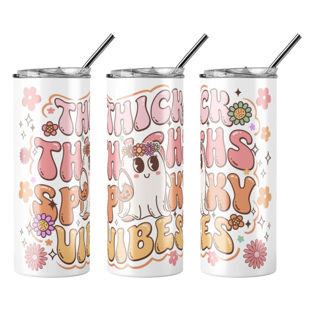 20oz Thick Thighs Spooky Vibes Tumbler